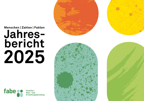 Cover: Zuhören. Jahresbericht 2025 der Familien-, Paar- und Erziehungsberatung Basel.